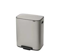 Brabantia Bo 60L Single Compartment Pedal Bin - Soft Grey (255083)