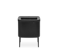 Brabantia Bo Matt Black Steel Large Laundry Bin, 60L