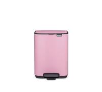 Brabantia Bo Pedal Bin 4L (Lilac Pink), Space-Efficient and Soft Closing Waste Bin with Light Pedal Operation, Easy to Clean Plastic Inner Bucket with Free PerfectFit Rubbish Bags Included
