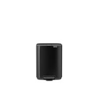 Brabantia Bo Pedal Bin 4L (Matt Black), Space-Efficient and Soft Closing Waste Bin with Light Pedal Operation, Easy to Clean Removable Plastic Inner Bucket with Free PerfectFit Rubbish Bags Included
