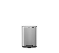 Brabantia Bo Pedal Bin 4L (Matt Steel Fingerprint Proof), Space-Efficient and Soft Closing Waste Bin with Light Pedal Operation
