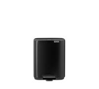 Brabantia Bo Pedal Bin 7L (Matte Black), Soft Closing Waste Bin with Light Pedal Operation, Easy to Clean Removable Plastic Inner Bucket with Free PerfectFit Rubbish Bags Included
