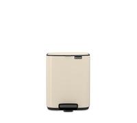 Brabantia Bo Pedal Bin 7L (Soft Beige), Soft Closing Waste Bin with Light Pedal Operation, Easy to Clean Removable Plastic Inner Bucket with Free PerfectFit Rubbish Bags Included