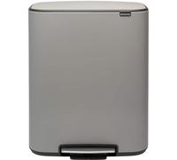 Brabantia Bo Step-On Pedal Trash Can - 2 x 8 Gal Inner Buckets (Minera