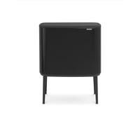 Brabantia Bo Touch Bin - 1 x 36 Litre Inner Bucket (Matt Black) Waste/Recycling Kitchen Bin with Removable Compartment + Free Bin Bags