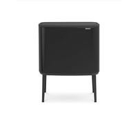 Brabantia Bo Touch Bin with Plastic Buckets, 11 L and 23 L-Matt Black, Steel, 2 Inner