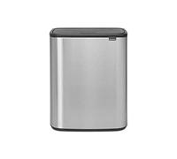 Brabantia Bo Touch 2x 30 Litres Bin in Matt Steel Fingerprint Proof