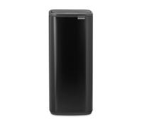 Brabantia Bo Touch Bin 30L (Matt Black), Space-Efficient and Rectangular Waste Bin with Soft-Touch Opening System