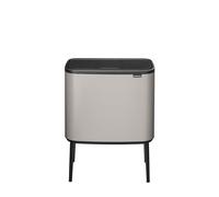Brabantia Bo Touch Bin, 3 x 11L - Soft Grey, Grey