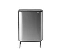 Brabantia Bo touch bin high 2x30 L matte-brushed steel