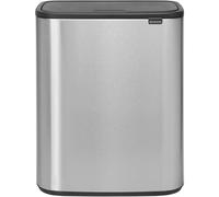 Brabantia Bo Touch Bin Recycling 2 x 30L 2 Inner Buckets (2x30L) Matt Steel Fingerprint Proof
