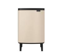 Brabantia Bo Waste Bin Hi 12L with Soft Close Lid, Removable Inner Bucket, and Transport Grip - Ideal Bathroom Bin, Bedroom, and Home Office - Soft Beige
