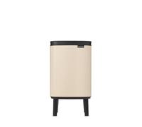 Brabantia Bo Waste Bin Hi 4L with Soft Close Lid, Removable Inner Bucket, and Transport Grip - Ideal Bathroom Bin, Bedroom, and Home Office - Soft Beige