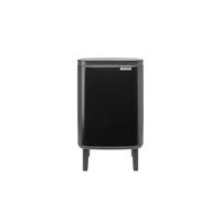 Brabantia - Bo Waste Bin Hi 7L with Soft Close Lid, Removable Inner Bucket, and Transport Grip - Ideal for Bathroom, Bedroom, and Home Office - Matt Black