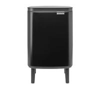 Brabantia - Bo Waste Bin Hi 7L with Soft Close Lid, Removable Inner Bucket, and Transport Grip - Ideal for Bathroom, Bedroom, and Home Office - Matt Black