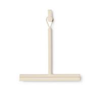 Brabantia - ReNew Shower Squeegee with Door Hook - Silicone Brush & Cleaning Wiper for Bathroom Glass & Tiles - Soft, Non-Slip Handle - Anti-Streak - Corrosion Resistant - Soft Beige - 42.1 x 9 cm
