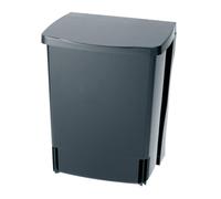 Brabantia Built-in 10L Inside Cupboard Bin (Black) Removable Inner Bucket, Easy to mount, Auto closing, Under Sink Rubbish/Food Waste/Carrier Bag Tidy