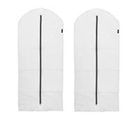 Brabantia - Clothes Cover L - Protective Clothes Bag - Wardrobe Storage - Clothes Rack Organiser - Transparent Hanging Bag - Suitable for Coats & Dresses - Set of 2 - White - 60 x 135 cm