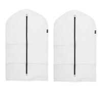 Brabantia - Clothes Cover M - Protective Clothes Bag - Wardrobe Storage - Clothes Rack Organiser - Transparent Hanging Bag - Suitable for Coats & Dresses - Set of 2 - White - 60 x 100 cm