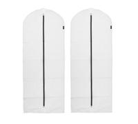 Brabantia - Clothes Cover XL - Protective Clothes Bag - Wardrobe Storage - Clothes Rack Organiser - Transparent Hanging Bag - Suitable for Coats & Dresses - Set of 2 - White - 60 x 150 cm