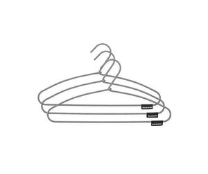 Brabantia - Clothes Hanger - Non-Skid Fabric Coating - Fabric Coat Hanger - Space Saving Organiser - Soft-Touch Wardrobe Accessory - Clothes Rack Essentials - Set of 3 - Black/White - 22 x 42 x 1 cm