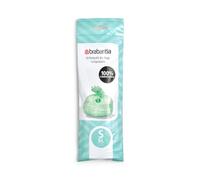 Brabantia Compostable Bin Liners for Food Waste & Organic Composting (Size S/6 Litre) Biodegradable Small Bin Bags (Pack of 10 Bags)