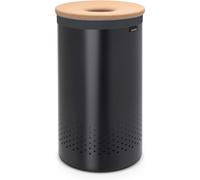 Brabantia Cork Lid Laundry Hamper with Removable Inner Bag, 16 Gallon (60L), Black
