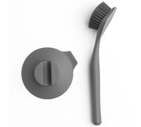 BRABANTIA DISH BRUSH WITH SUCTION CUP HOLDER - DARK GREY
