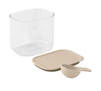 Brabantia Dry Food Storage Container 1.3 Litre with Integrated Measuring Spoon, Suitable for Flour, Rice or Baking Ingredients in Kitchen Cupboards