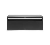 Brabantia Fall Front Bread Bin ? Large Countertop Storage Box for Bread, Bagels, Rolls ? Space-Saving Design with Flat Top ? Matt Black