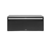 Brabantia Fall Front Bread Bin - Large Countertop Storage Box for Bread, Bagels, Rolls - Space-Saving Design with Flat Top - Matt Black