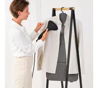 Brabantia Foldable Steam Board In Black Compact, 360 Degree Rotating Hook, Solid Surface For Pressure Steaming