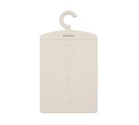 Brabantia - Folding Board - Easy to Use Table Folder - for T-Shirts & Sweaters - Clothes Hanger with Hook - Wardrobe Accessory - Clothes Organiser - Soft Beige - 38.2 x 0.5 x 21.3 cm