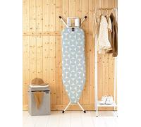 Brabantia Fresh Breeze Ironing Board (B), Steam Iron, White Frame Mint