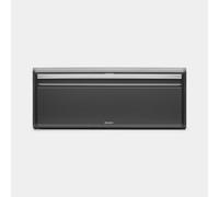 Brabantia Front Opening Bread Bin - Confident Grey | Grey Bread Bins for The Kitchen | Magnetic Seal | Flat Top Storage | Canister for 2 Loaves of Bread | Large Bread Bin | 46.5 x 25 x 18.7 cm