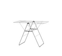 Brabantia HangOn Laundry Drying Rack (20m / Metallic Grey) Compact, Foldaway, Adjustable Indoor Stainless Steel Clothes Horse