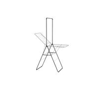 Brabantia HangOn Drying Rack, Matt Black, 20 m + Hanger Rod | XXL Clothes Drying Space, Adjustable Wings & Hanger Rod, Foldable Indoor Airer, 99 x 7 x 66 cm