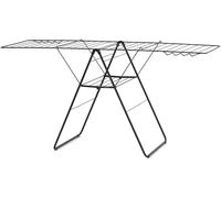 Brabantia HangOn Laundry Drying Rack (25m / Matt Black) Compact, Foldaway, Adju
