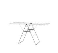 Brabantia HangOn Laundry Drying Rack (25m / Metallic Grey) Compact, Foldaway, Adjustable Indoor Stainless Steel Clothes Horse