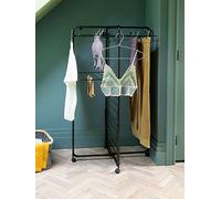 Brabantia Hangon Tower Drying Rack, 30M - Matt Black, Black