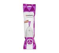 Brabantia IdealFit Bin Liners (Size C/10-12 Litre) Ideal Quality Thick Plastic Trash Bags with Tie Tape Drawstring Handles (20 Bags)