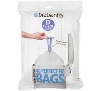Brabantia IdealFit Bin Liners (Size D/15-20 Litre) Ideal Quality Thick Plastic
