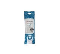 Brabantia IdealFit Bin Liners (Size W/5 Litre) Ideal Quality Thick Plastic Trash Bags with Tie Tape Drawstring Handles (20 Bags), White