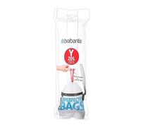 Brabantia IdealFit Bin Liners (Size Y/20 Litre) Ideal Quality Thick Plastic Trash Bags with Tie Tape Drawstring Handles (20 Bags)