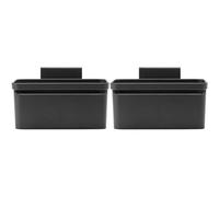 Brabantia In-Sink Organiser Caddy with Suction Cups & Drainage Holes, Easy-Fix Kitchen Tidy Holder for Sponges, Cloths & Washing Up Brushes, Dark Grey (Pack of 2)