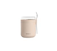 Brabantia Insulated Food Jar 500ml with Double Wall Construction and Topping Compartment, Suitable for Soup, Yoghurt or Meals on the Go