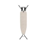 Brabantia Ironing Board A, 110x30cm - Denim Grey | 100% Fairtrade Cotton | Compact & Stable Design | Adjustable Height & Steam Iron Rest | Child & Transport Locks