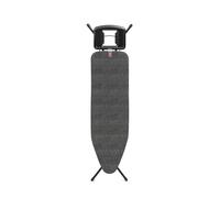 Brabantia Ironing Board B, 124x38cm - Denim Black | 100% Fairtrade Cotton | Stable & Anti-Wobble Frame | Foldable with Adjustable Height & Solid Steam Iron Rest | Fairtrade & C2C Certified