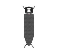 Brabantia Ironing Board B, 124x38cm - Denim Black | 100% Fairtrade Cotton | Stable & Anti-Wobble Frame | Foldable with Adjustable Height & Solid Steam