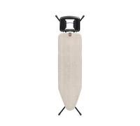Brabantia Ironing Board B, 124x38cm - Denim Grey | 100% Fairtrade Cotton | 8mm Foam Layer | Stable & Anti-Wobble Frame | Foldable with Adjustable Height & Solid Steam Iron Rest